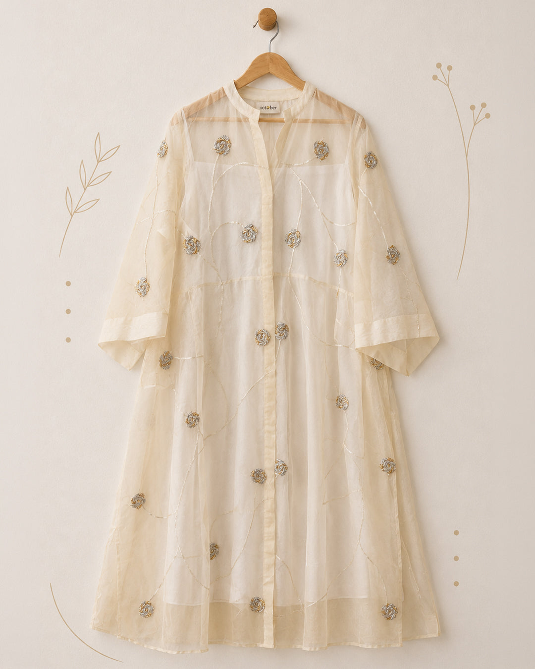 White Organza Dress with Slip