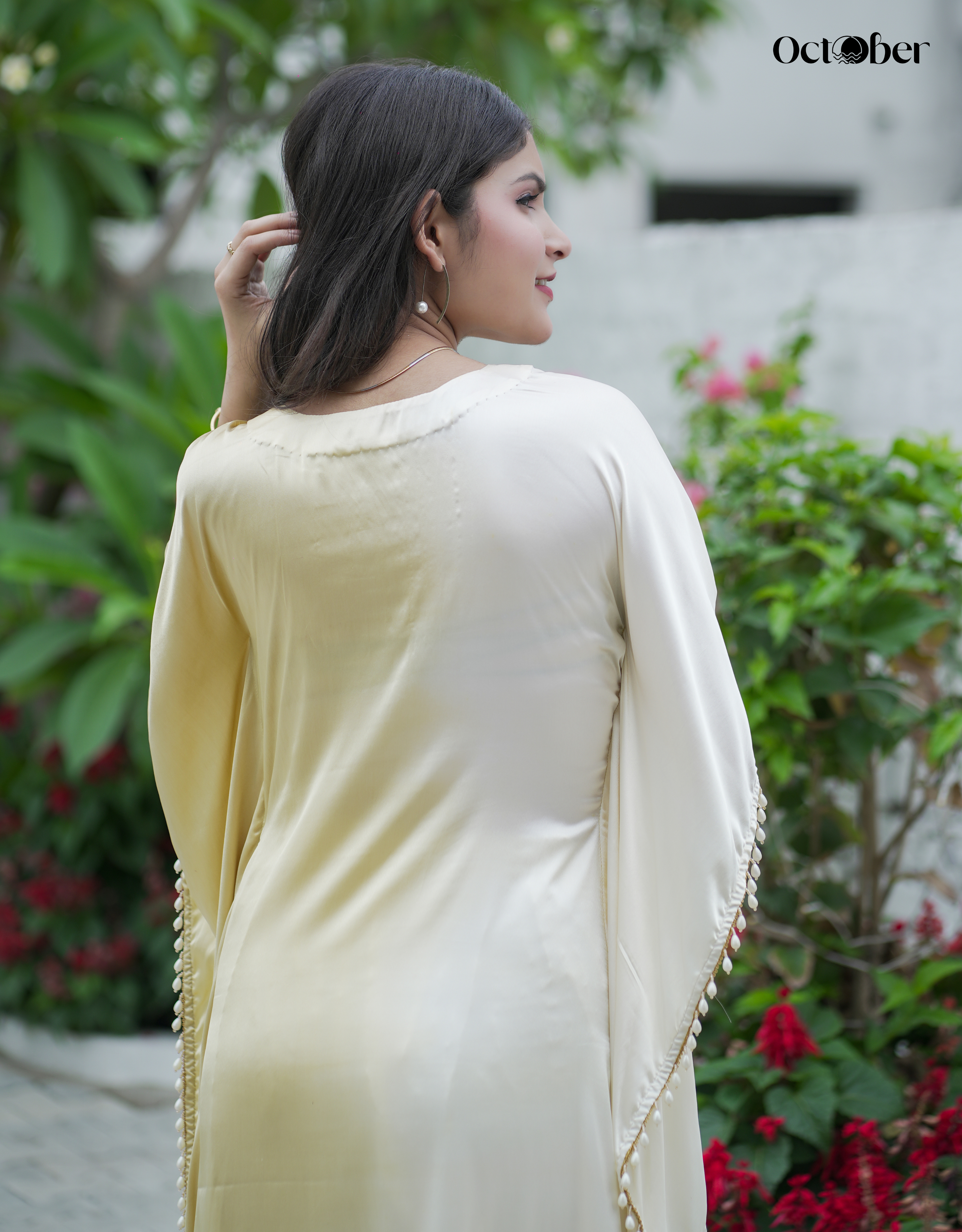 Champagne Fizz Organic Satin kaftan