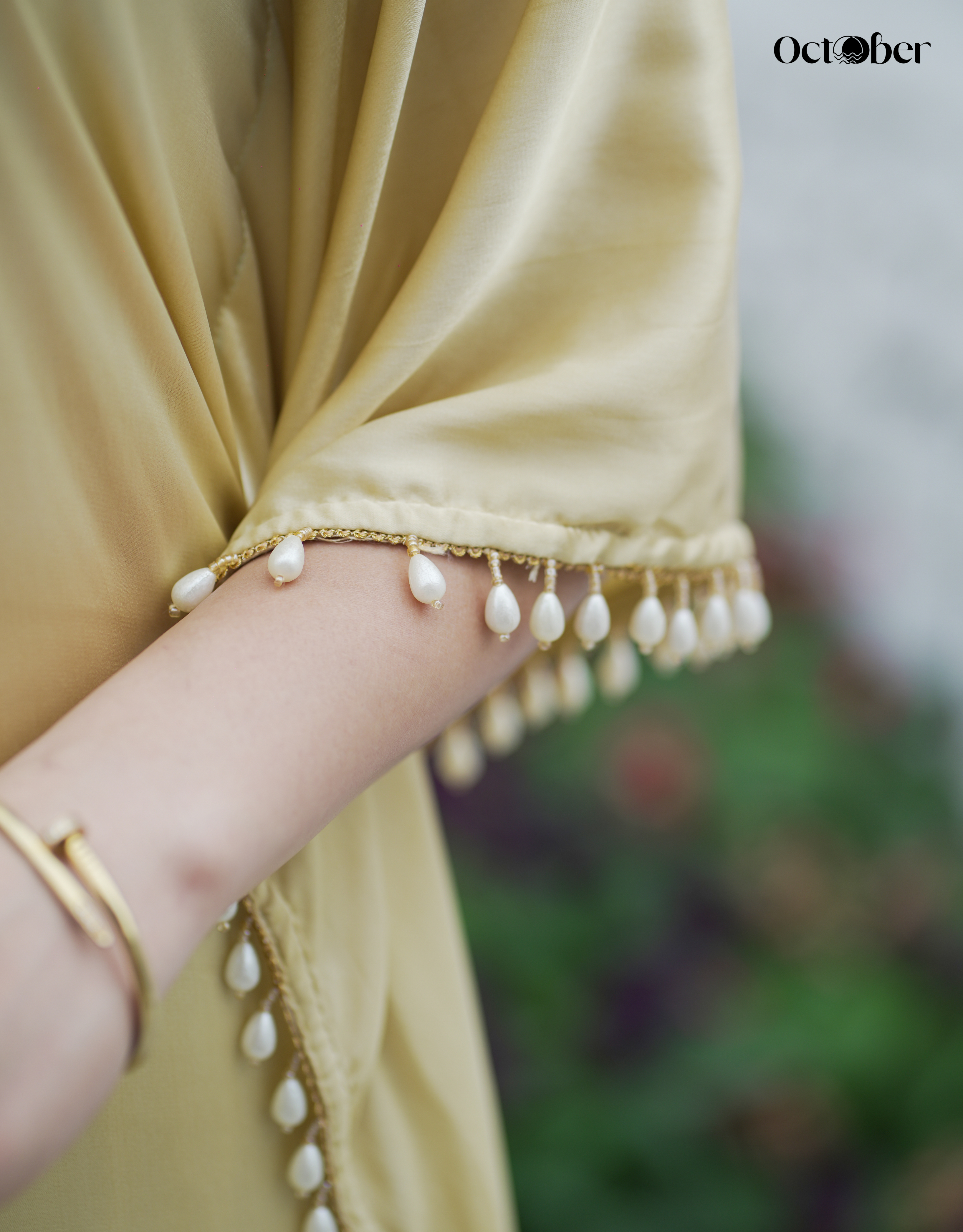 Champagne Fizz Organic Satin kaftan