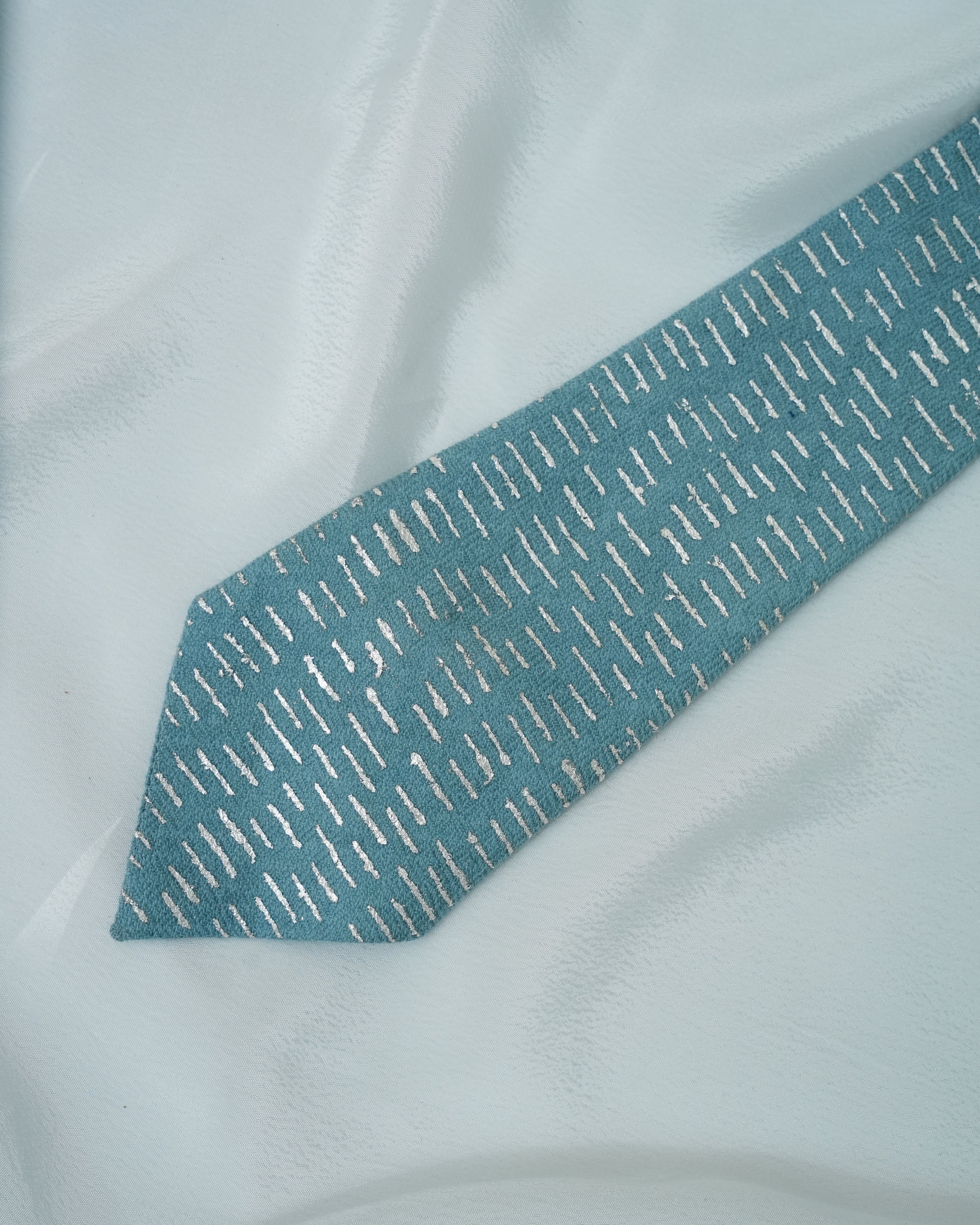 Pure Pashmina Ice Blue Tie & Pocket Square