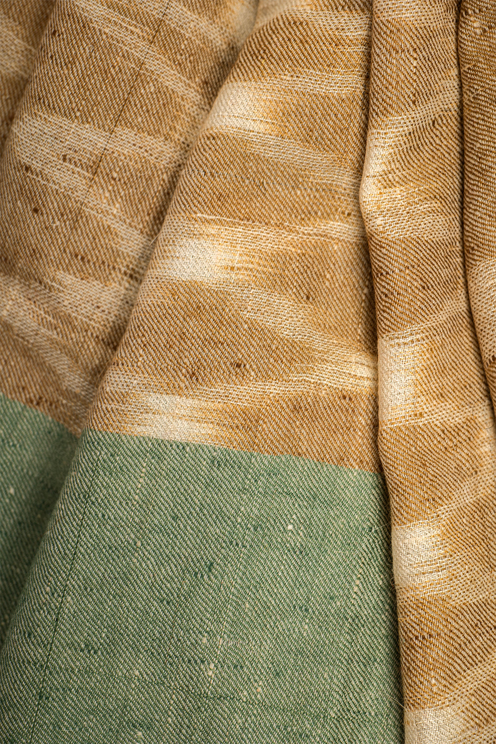 Green Pure Pashmina Scarf - Ikat