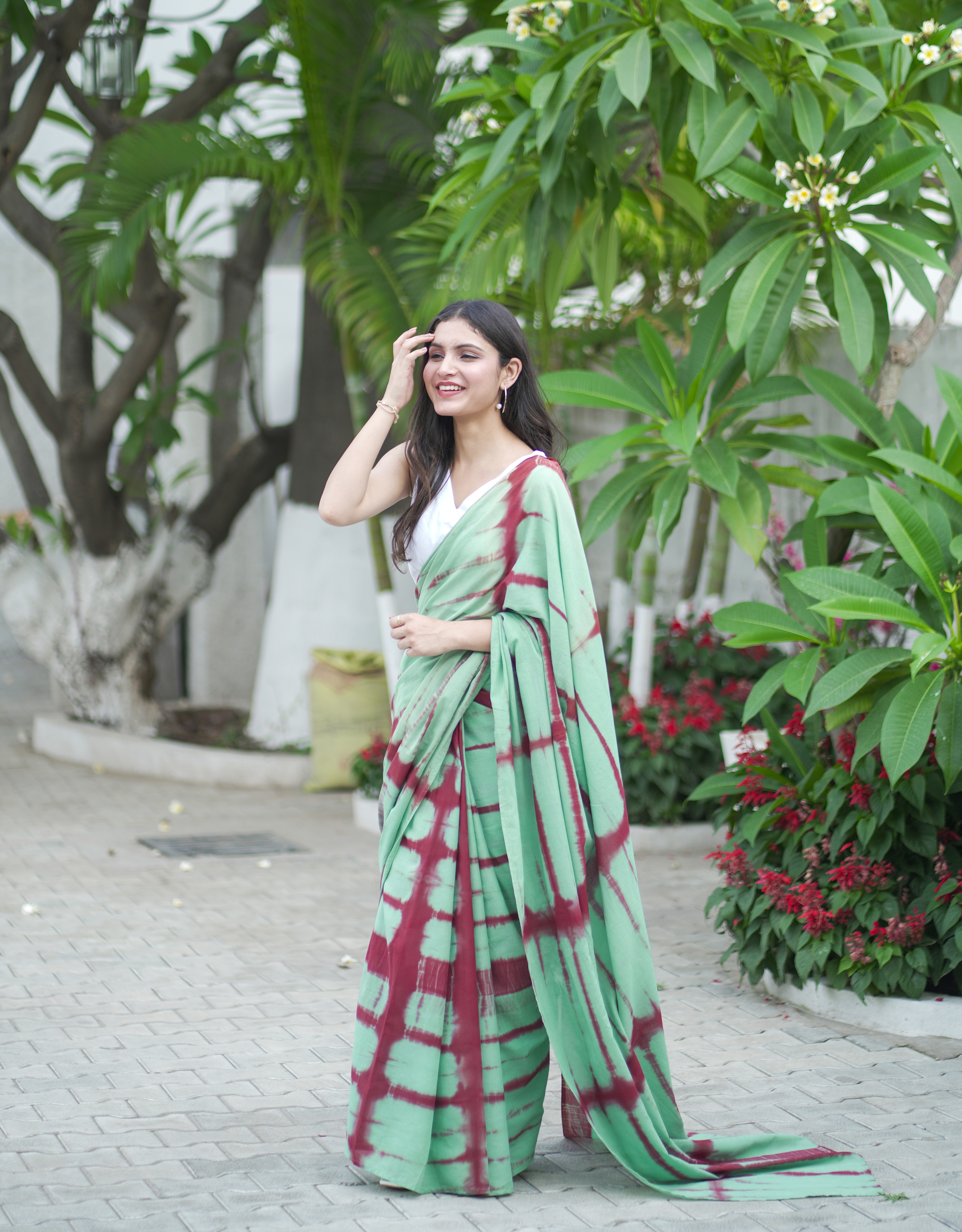 Tea Garden Cotton Tye Dye Saree