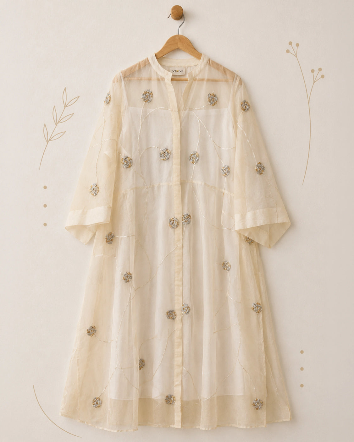 White Organza Dress with Slip