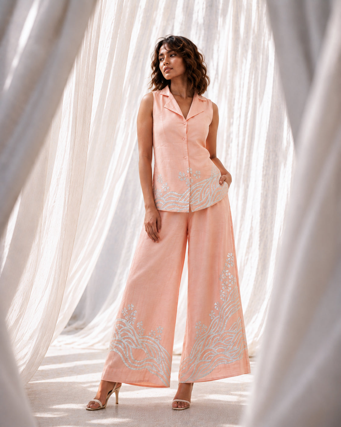 Osewood — Dusty Pink Chanderi Silk Set