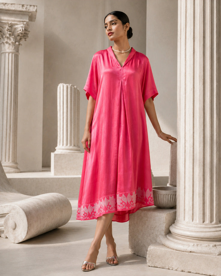Blushberry Real Silver Mashru Dress