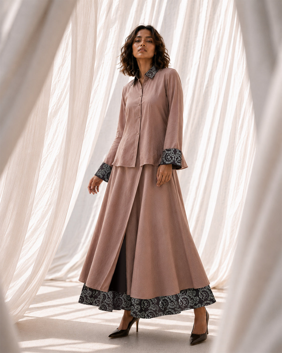 Fallen Leaves — Warm Brown Fine Wool Set