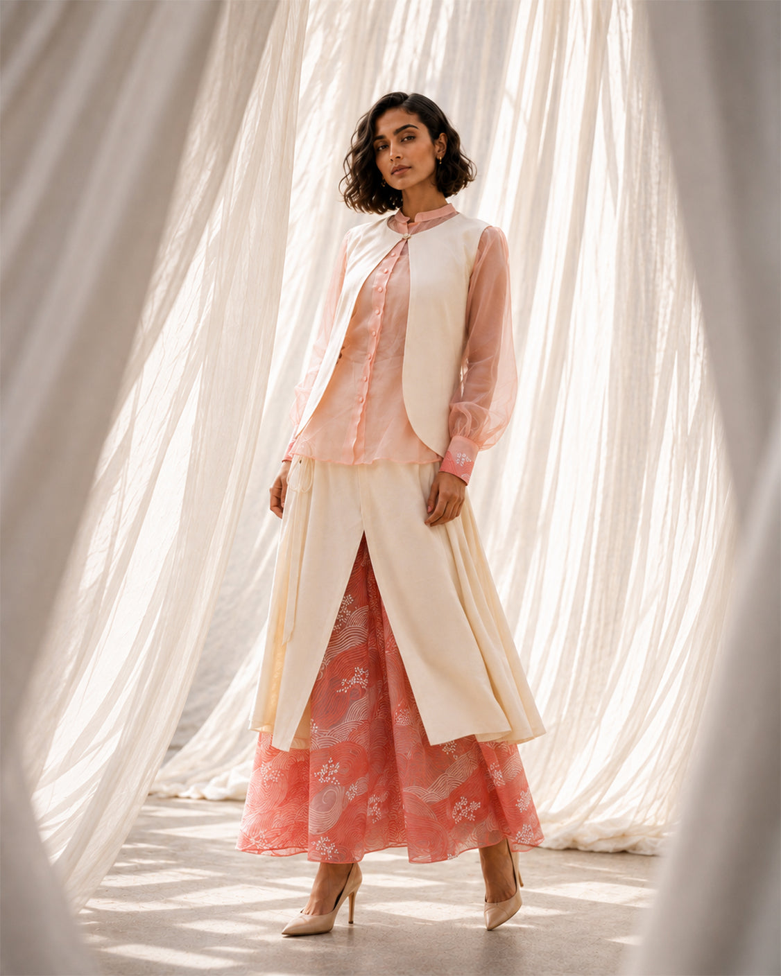 The First Light — Ivory & Blush Fine Wool Set