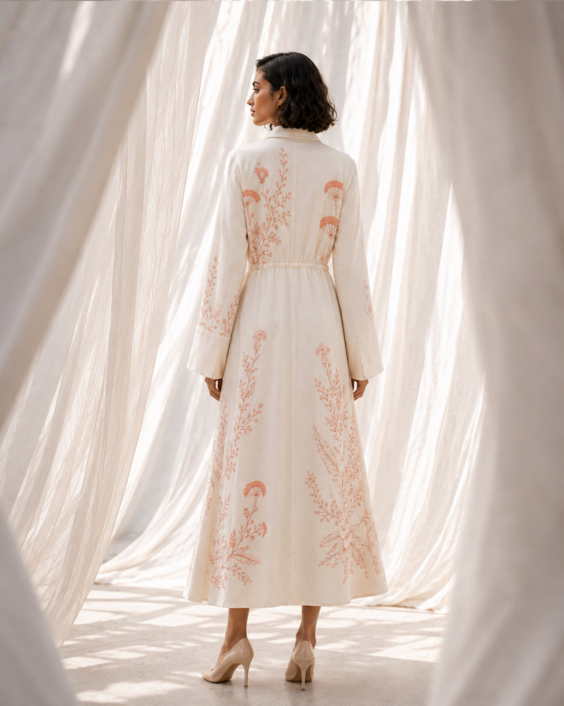 The Herbarium — Ivory Fine Wool Dress