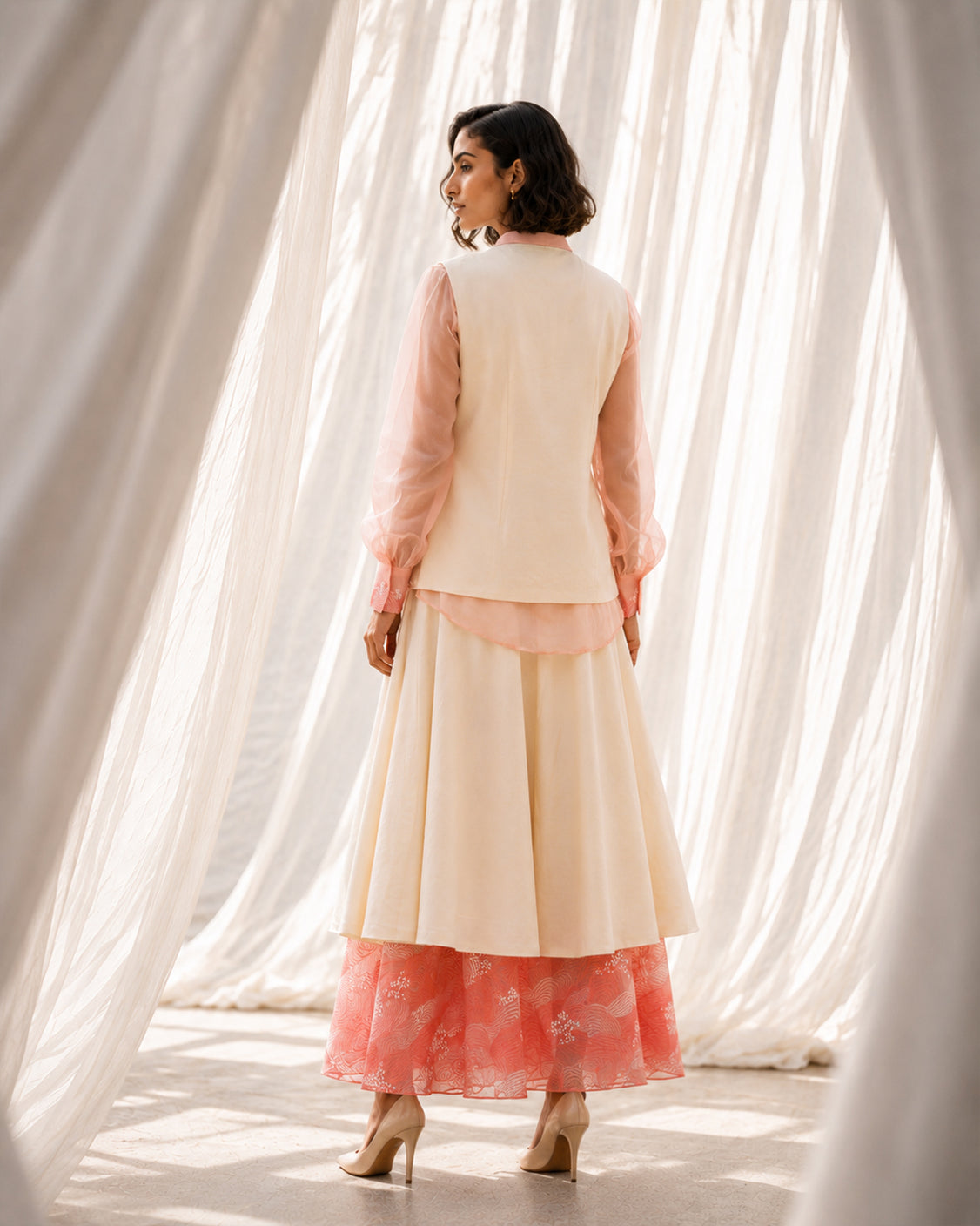 The First Light — Ivory & Blush Fine Wool Set