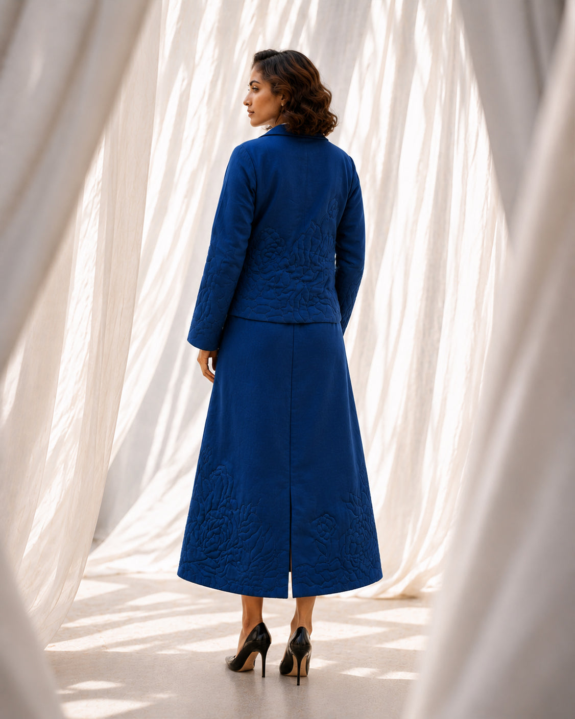 Midnight Garden — Deep Indigo Fine Wool Set