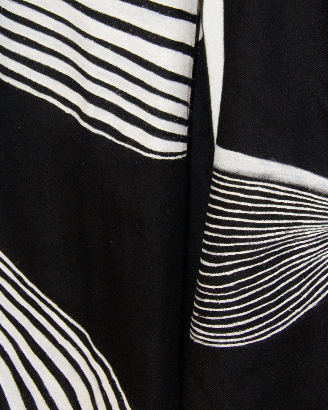 Black Illusion Handpainted Scarf