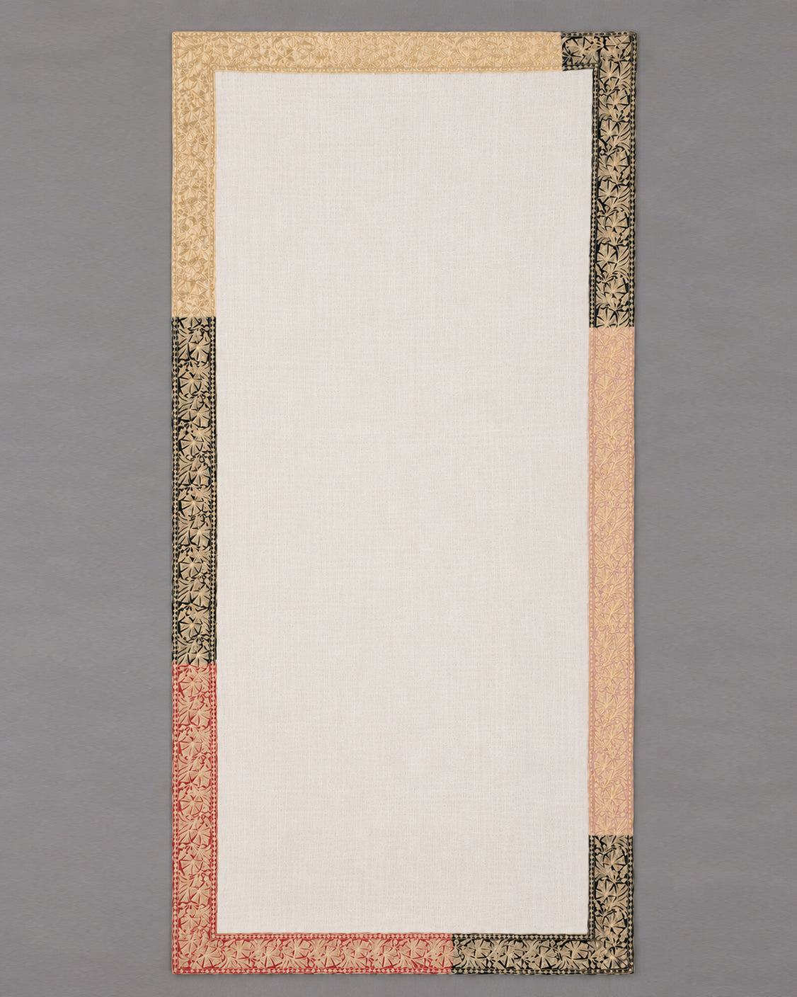 White Coloring Boundaries Pure Pashmina Scarf