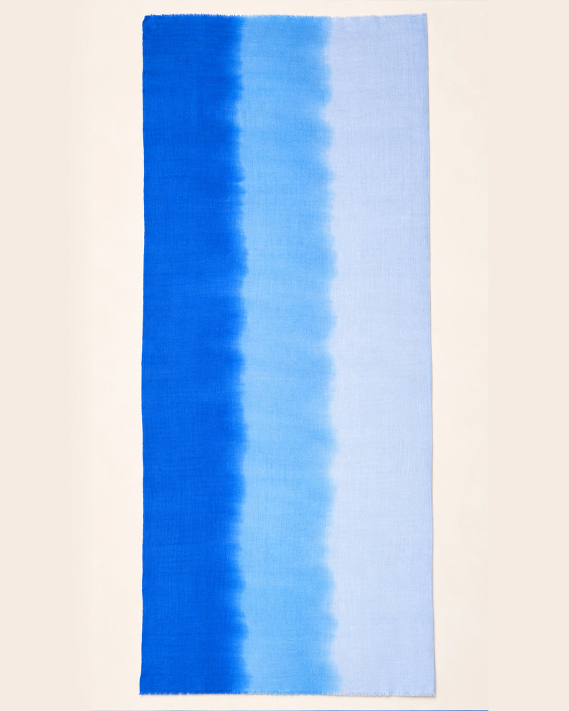 Blue Fine Wool Ombre Scarf