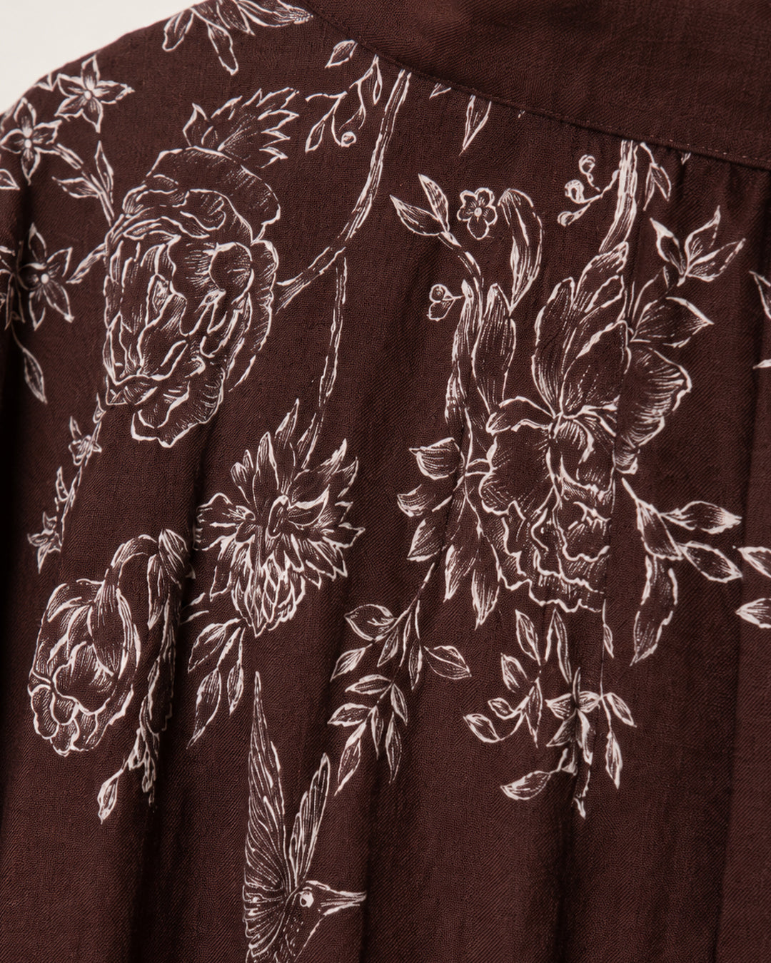 Brown Fine Wool Handpainted Cape