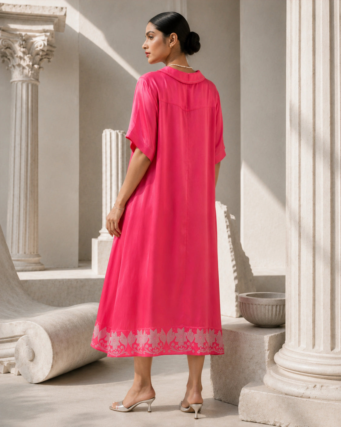 Blushberry Real Silver Mashru Dress
