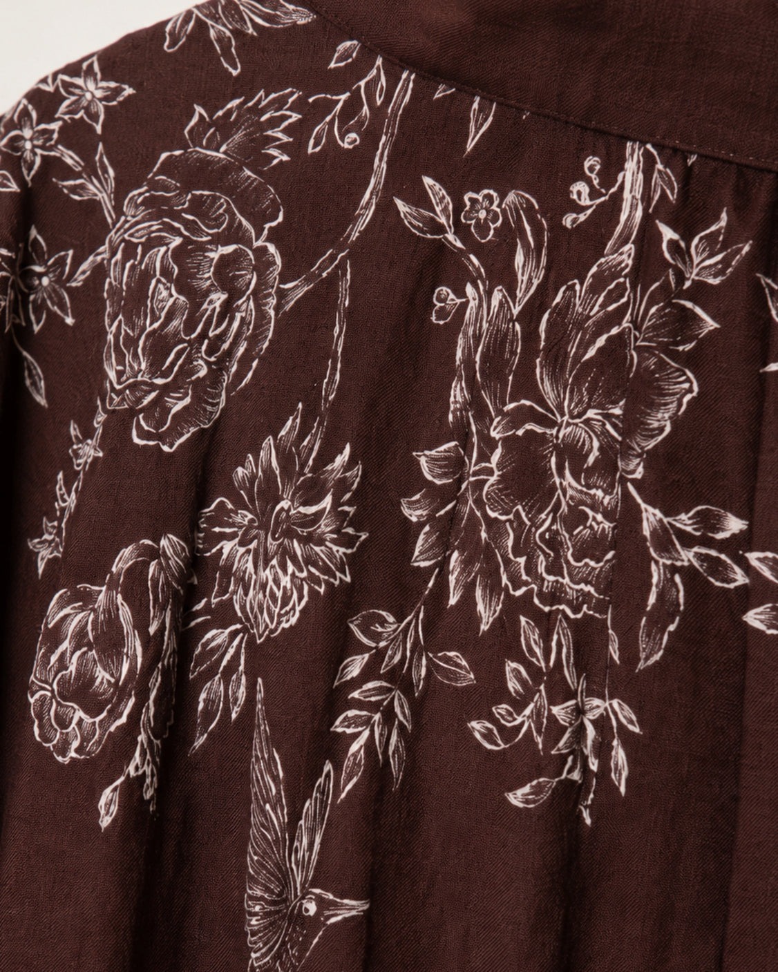Brown Fine Wool Handpainted Cape