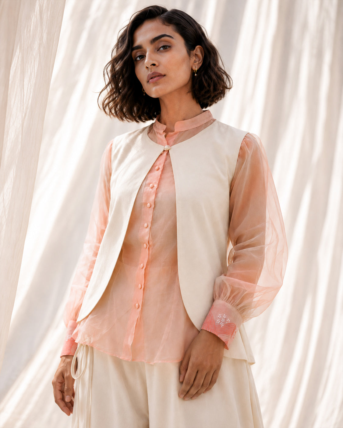 The First Light — Ivory & Blush Fine Wool Set