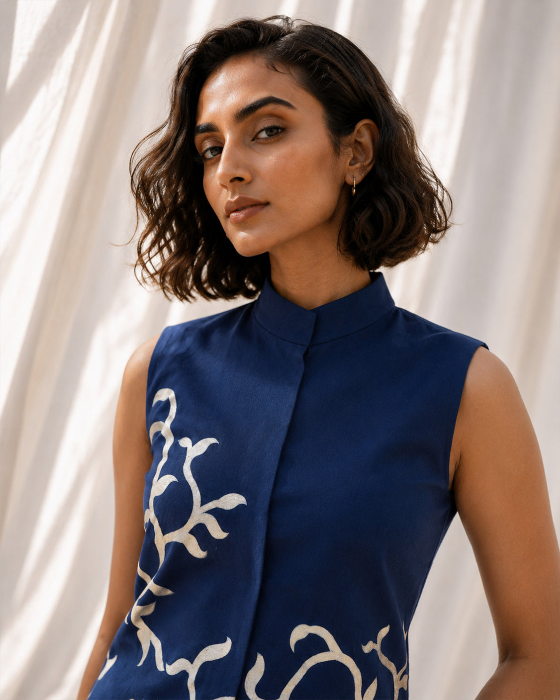 Woodland Map — Midnight Blue Pashmina Set