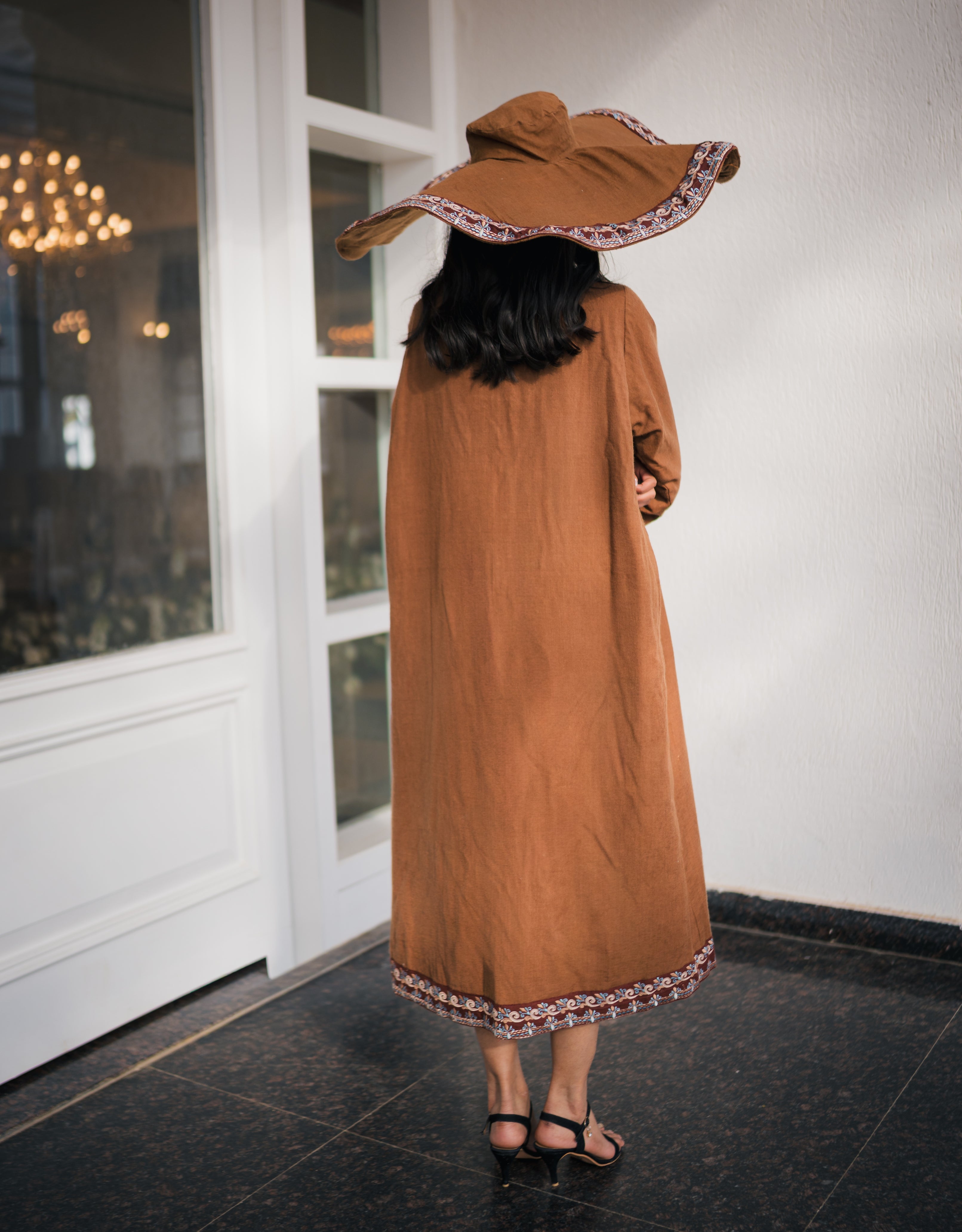 Mocca Embroidered Fine Wool Jacket