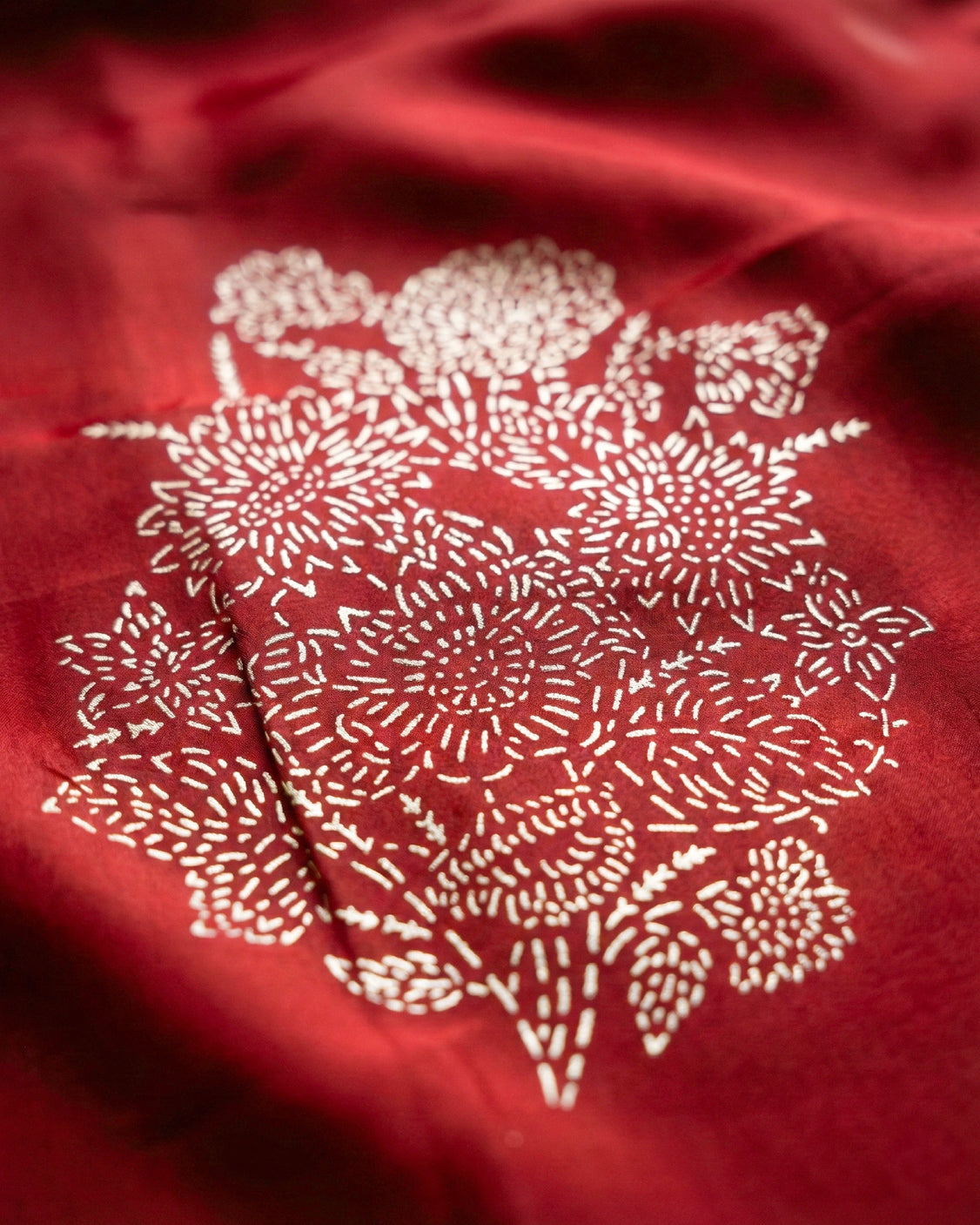 Maroon Real Silver Silk Saree