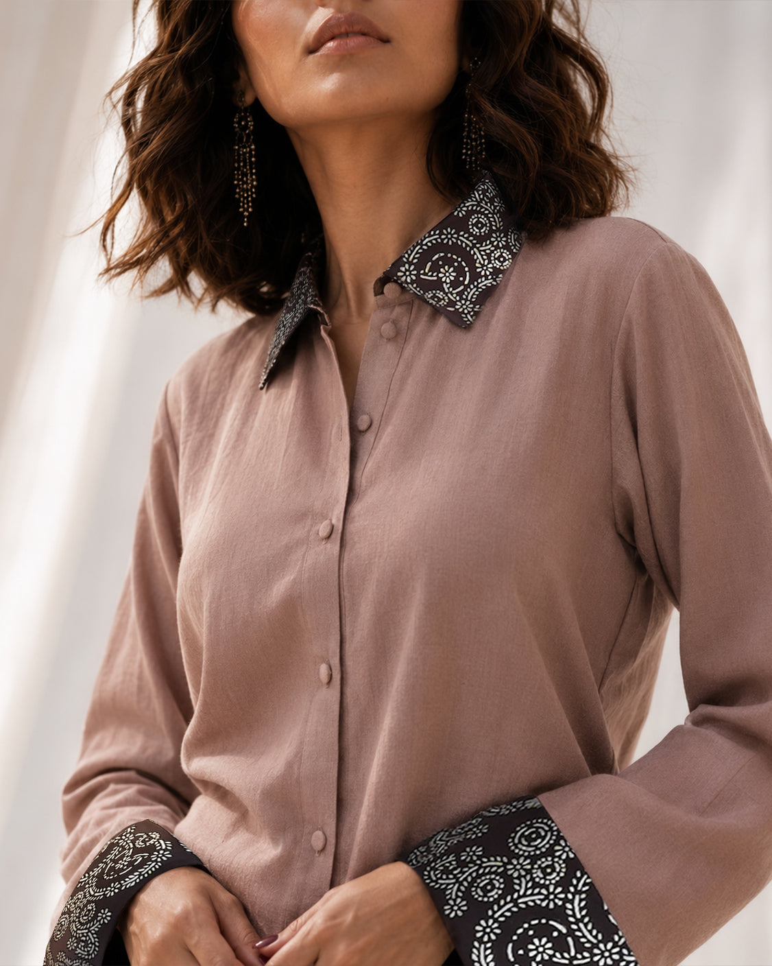 Fallen Leaves — Warm Brown Fine Wool Set