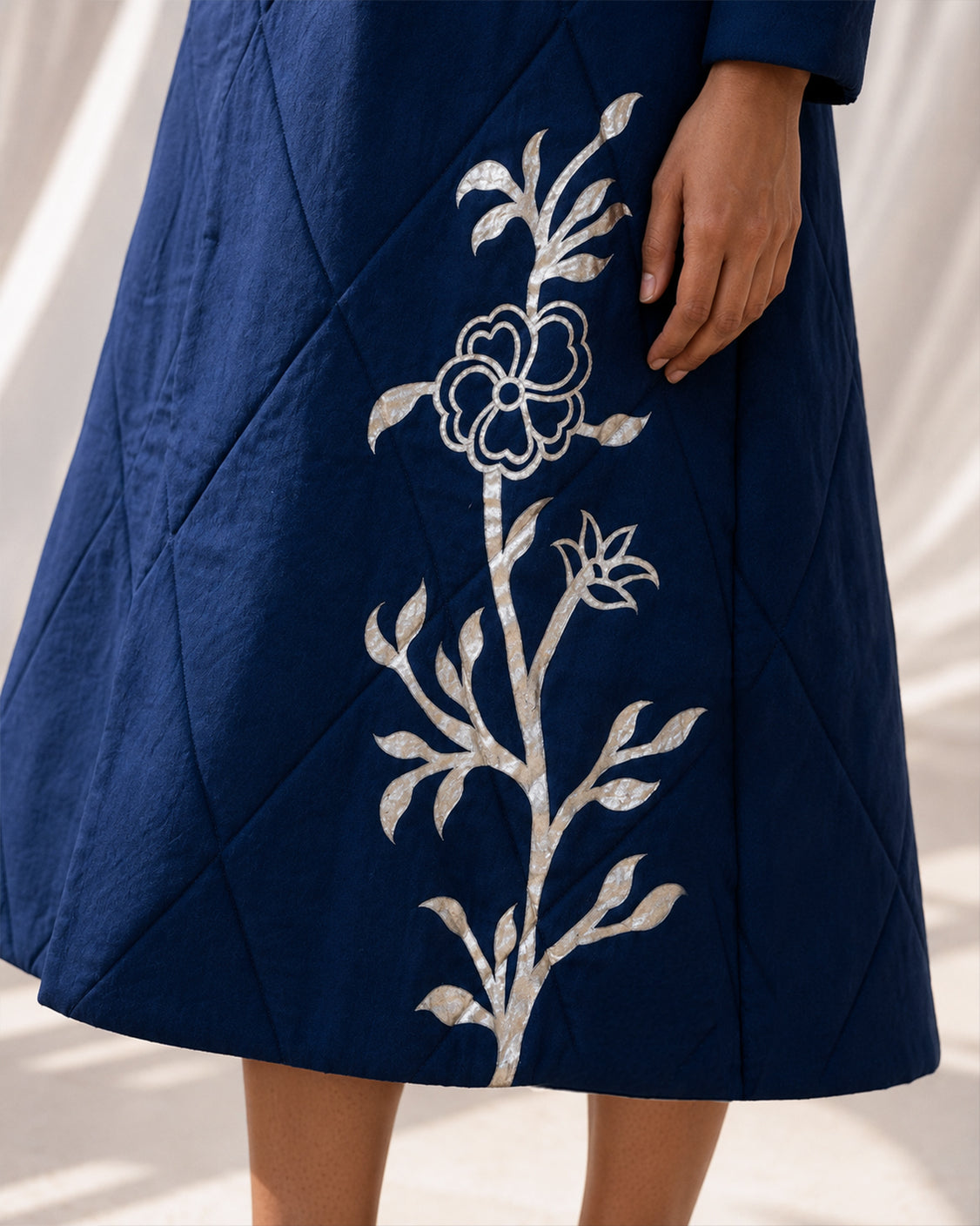 Night Walk — Deep Indigo Fine Wool Coat Dress