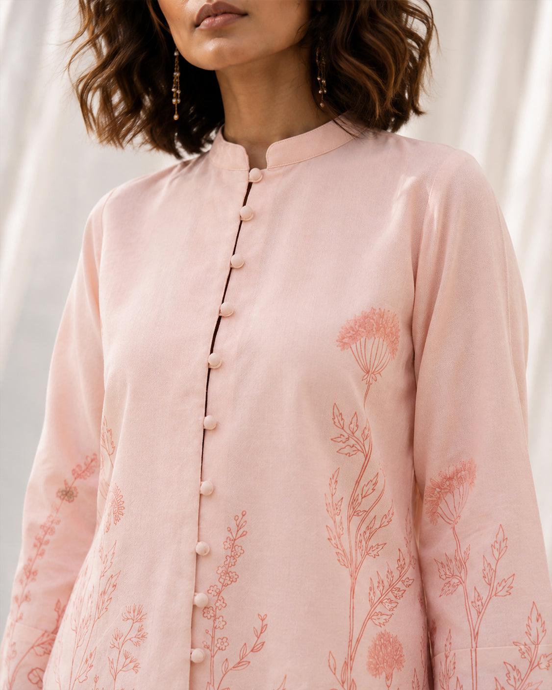 Winter Bloom —Blush Pink Fine Wool Set