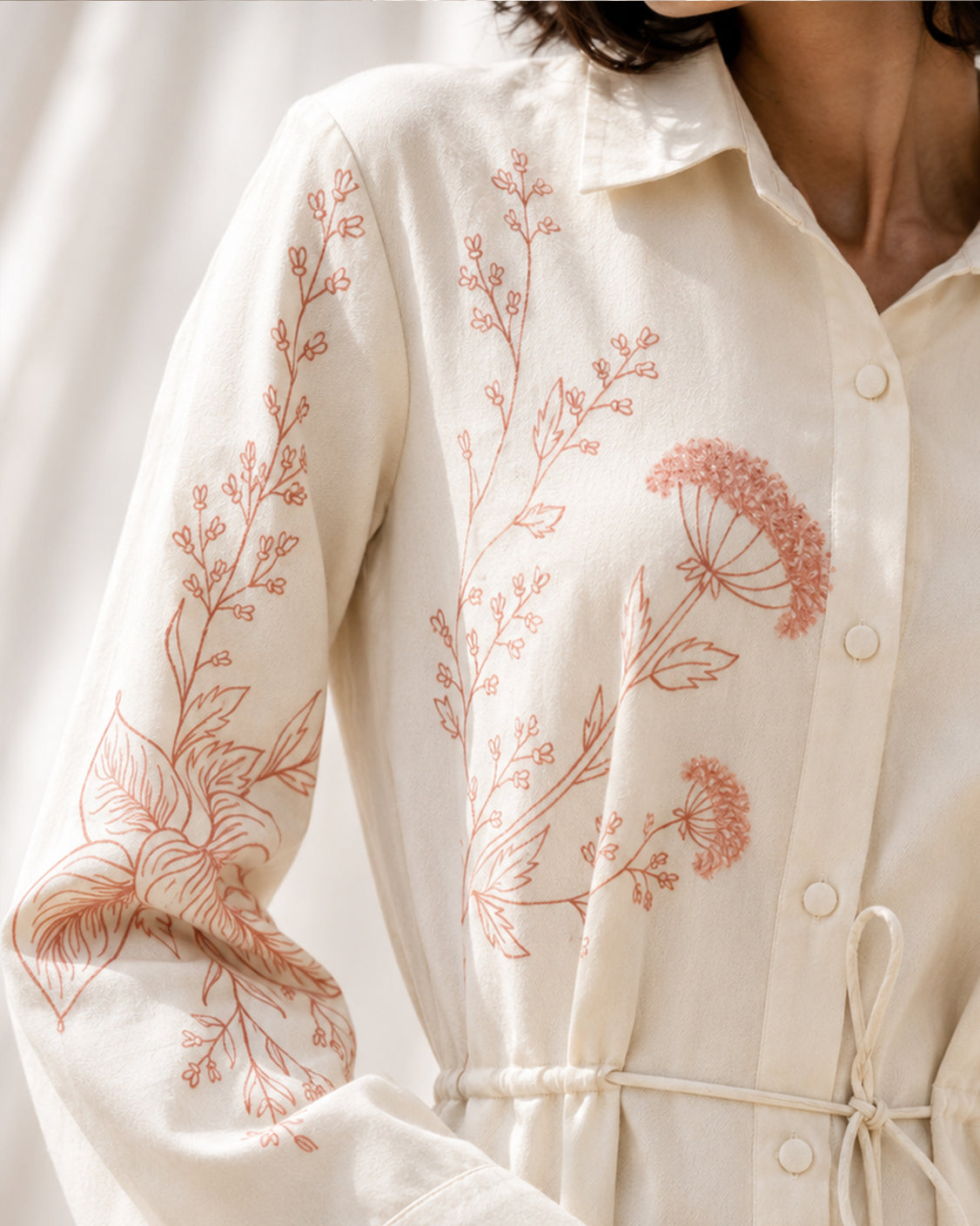 The Herbarium — Ivory Fine Wool Dress