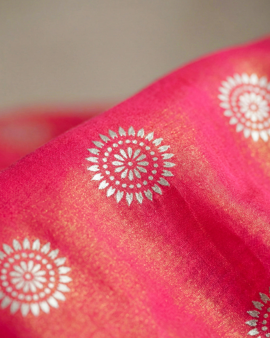 Scarlet Real Silver Saree in Tissue Silk