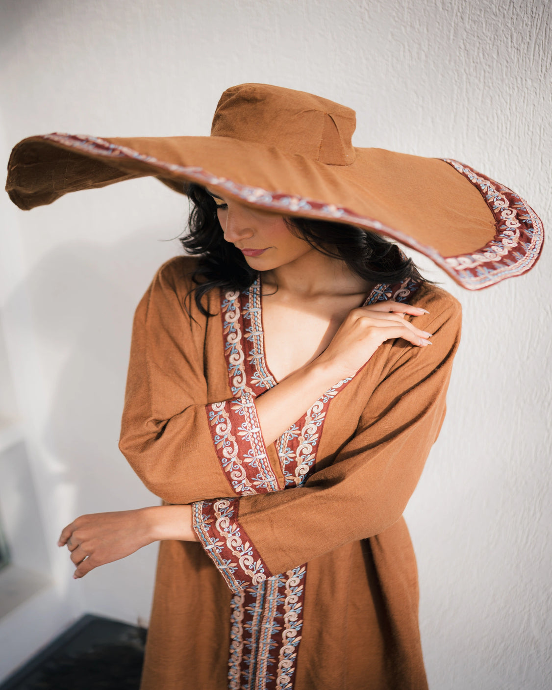 Mocca Embroidered Fine Wool Jacket