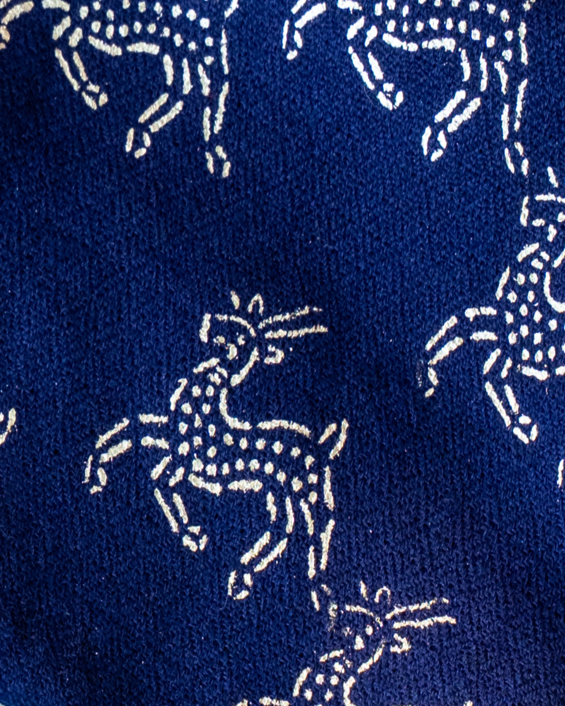 Navy Blue Pure Pashmina Silver Printed Tie & Pocket Square Set