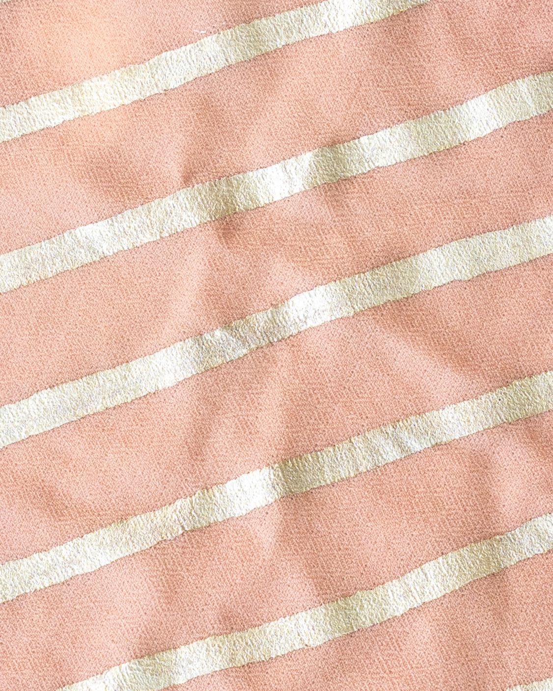 Peach Pure Pashmina Silver Printed Tie & Pocket Square Set