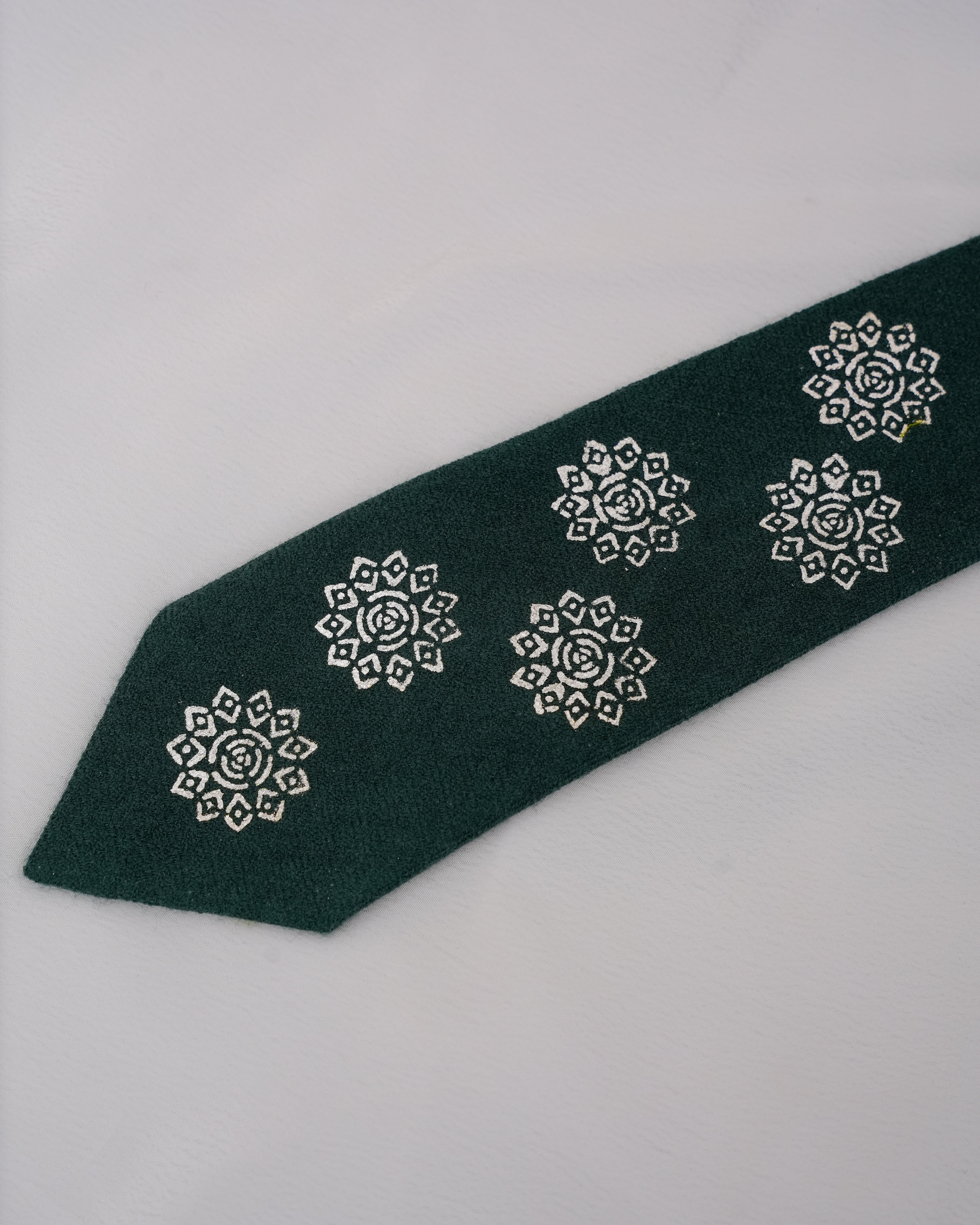 Pure Pashmina Green Tie & Pocket Square
