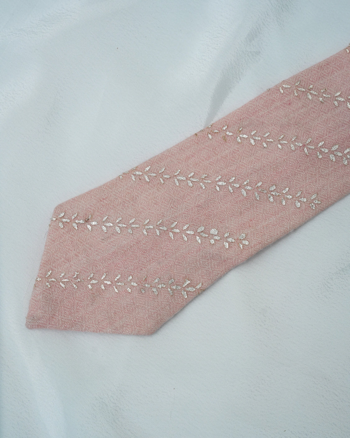 Pure Pashmina Peach Tie & Pocket Square Set