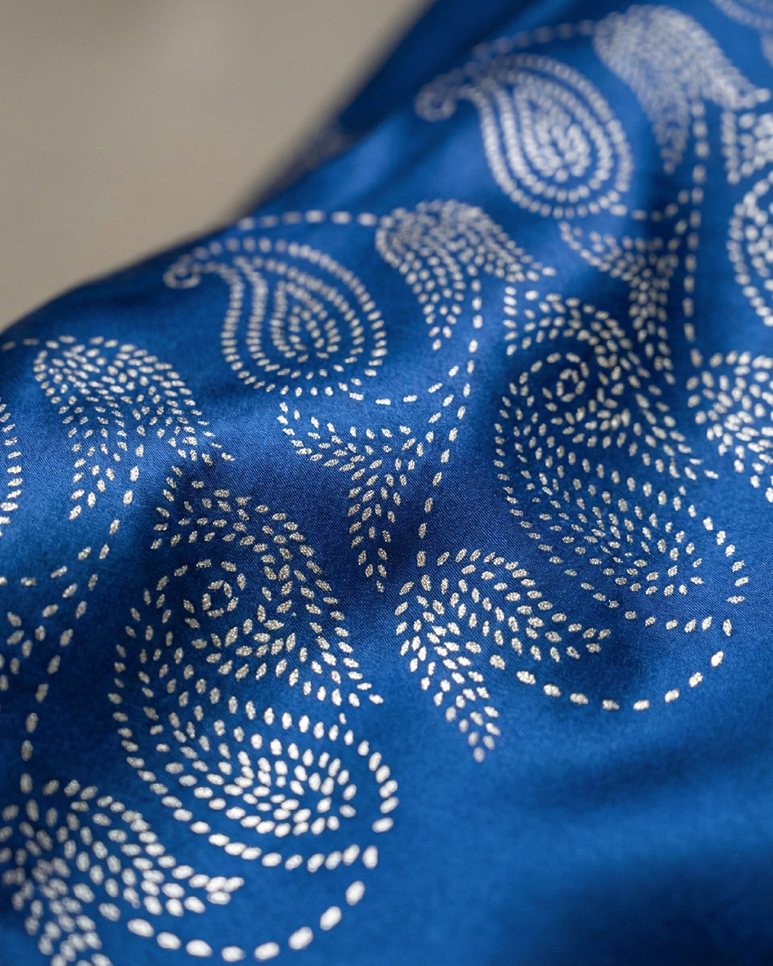 Blueberry Real Silver Silk Kaftan