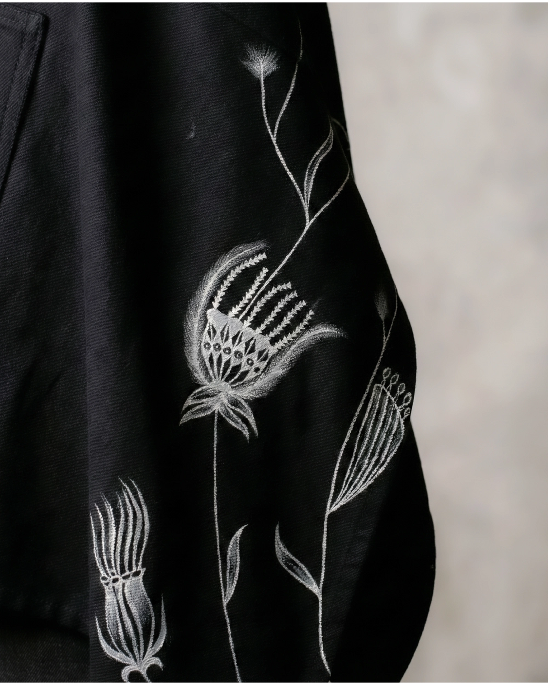Inkwash Handpainted Kaftan Cape