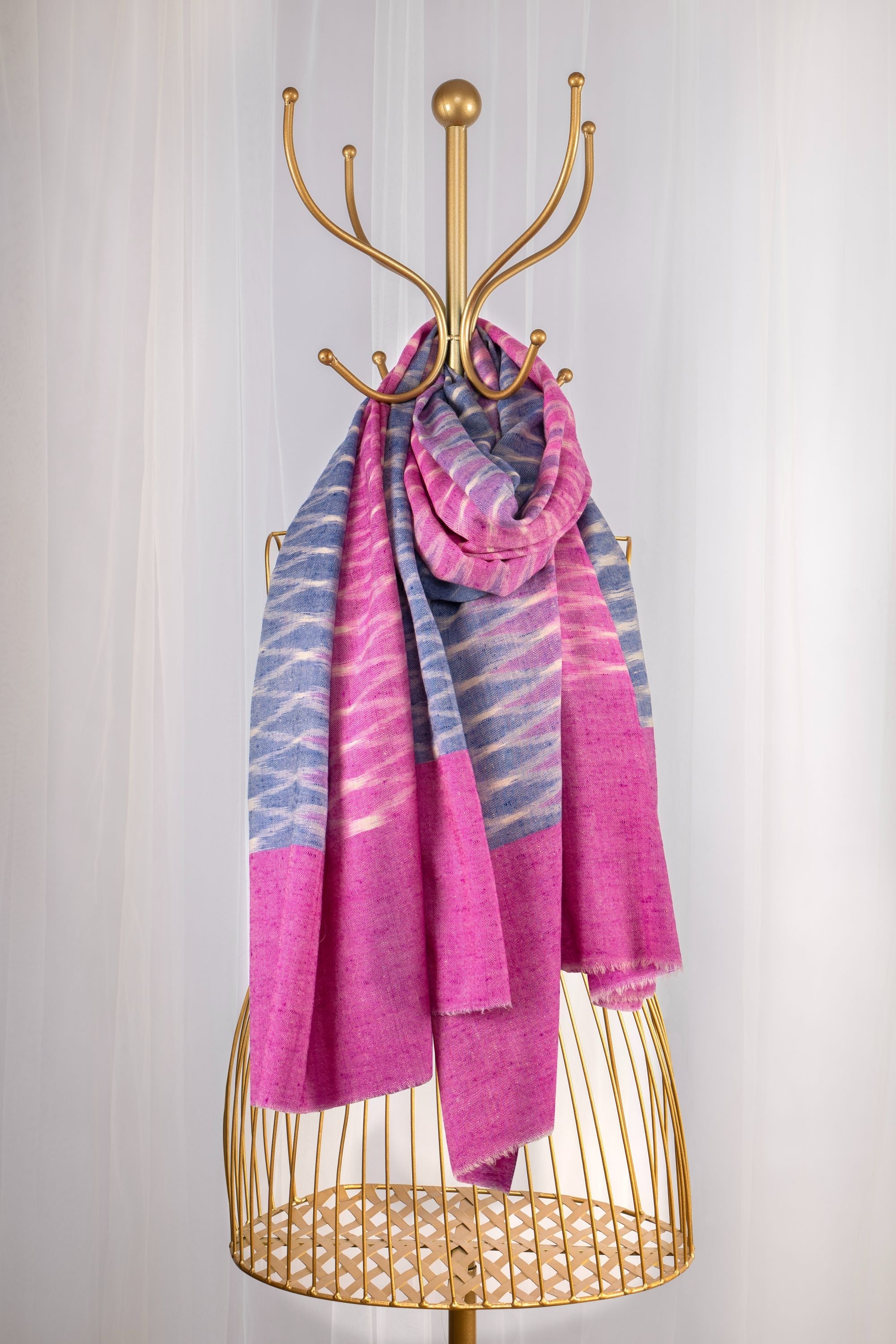 Pink Pure Pashmina Scarf - Ikat (Classics)