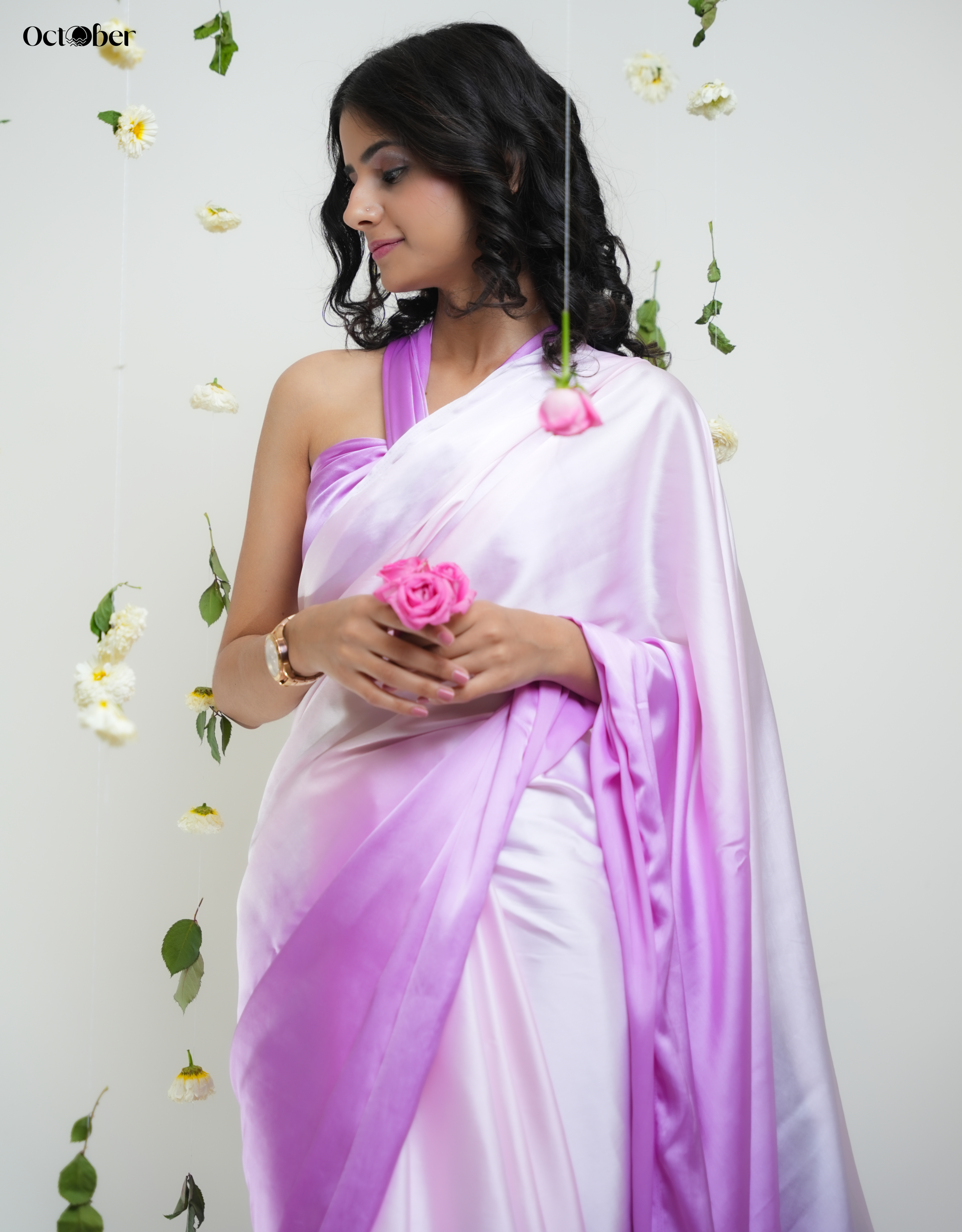 Candy Floss Organic Satin Saree