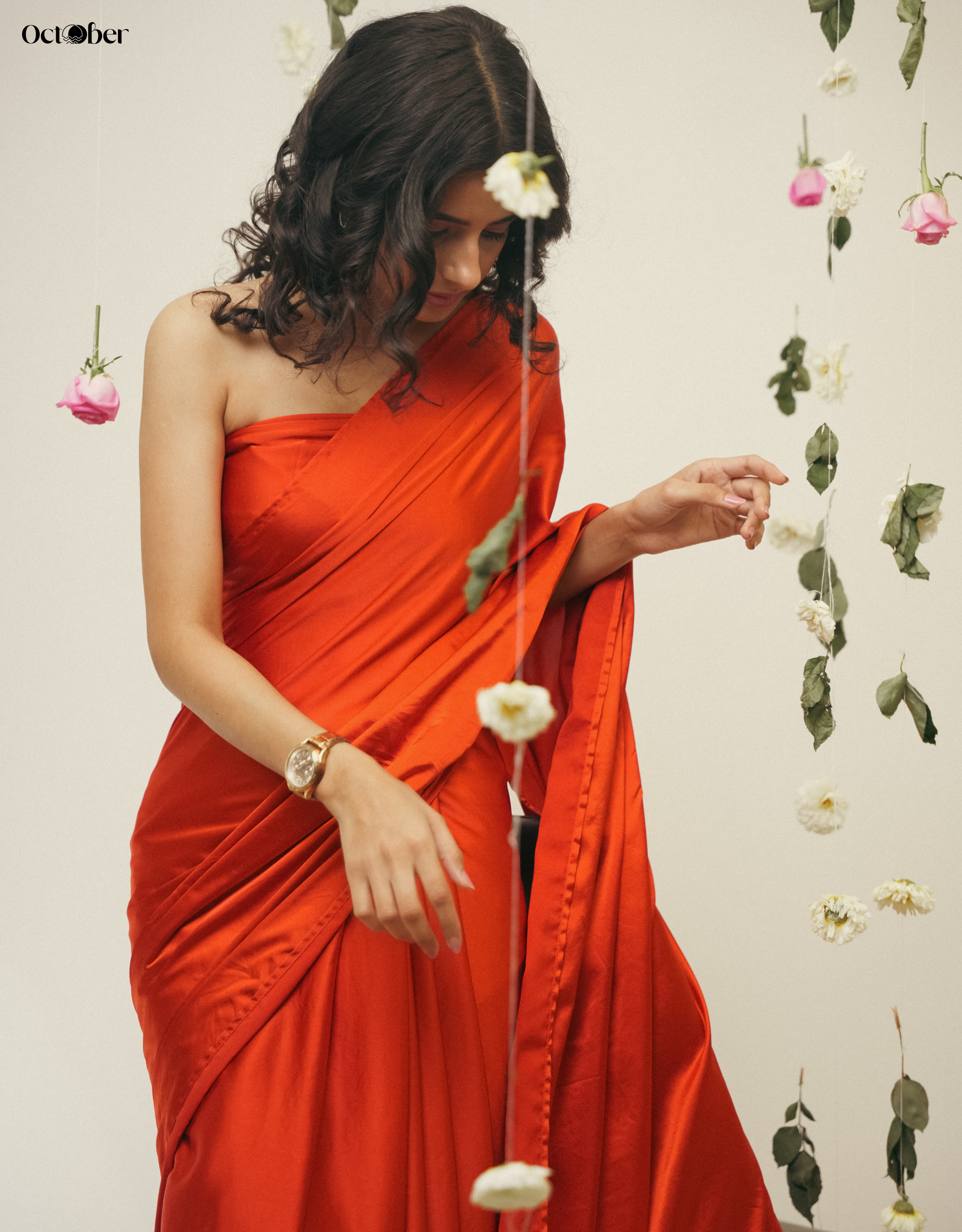 Crimson Clay Organic Satin Saree