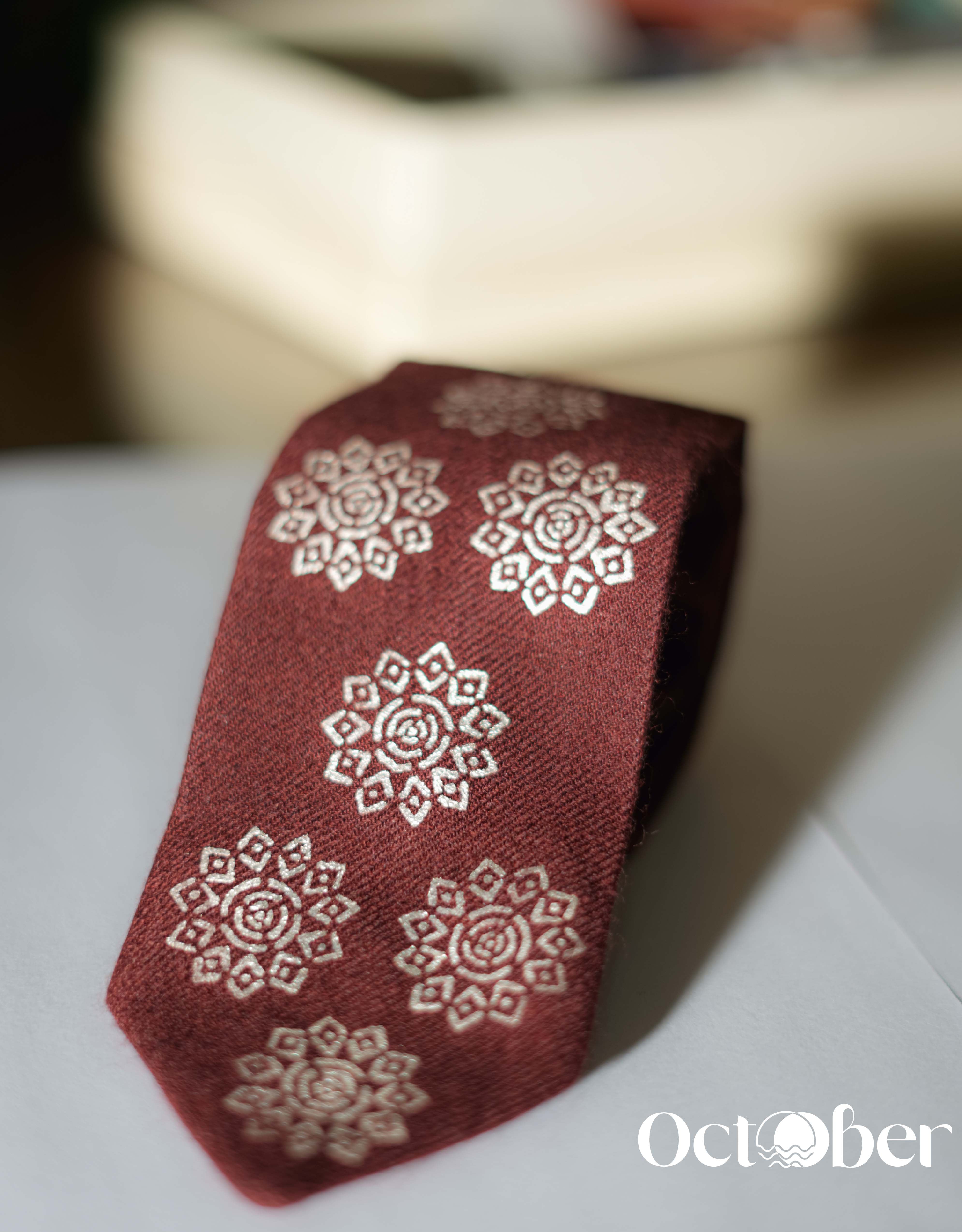 Maroon Pashmina Tie & Pocket Square Set