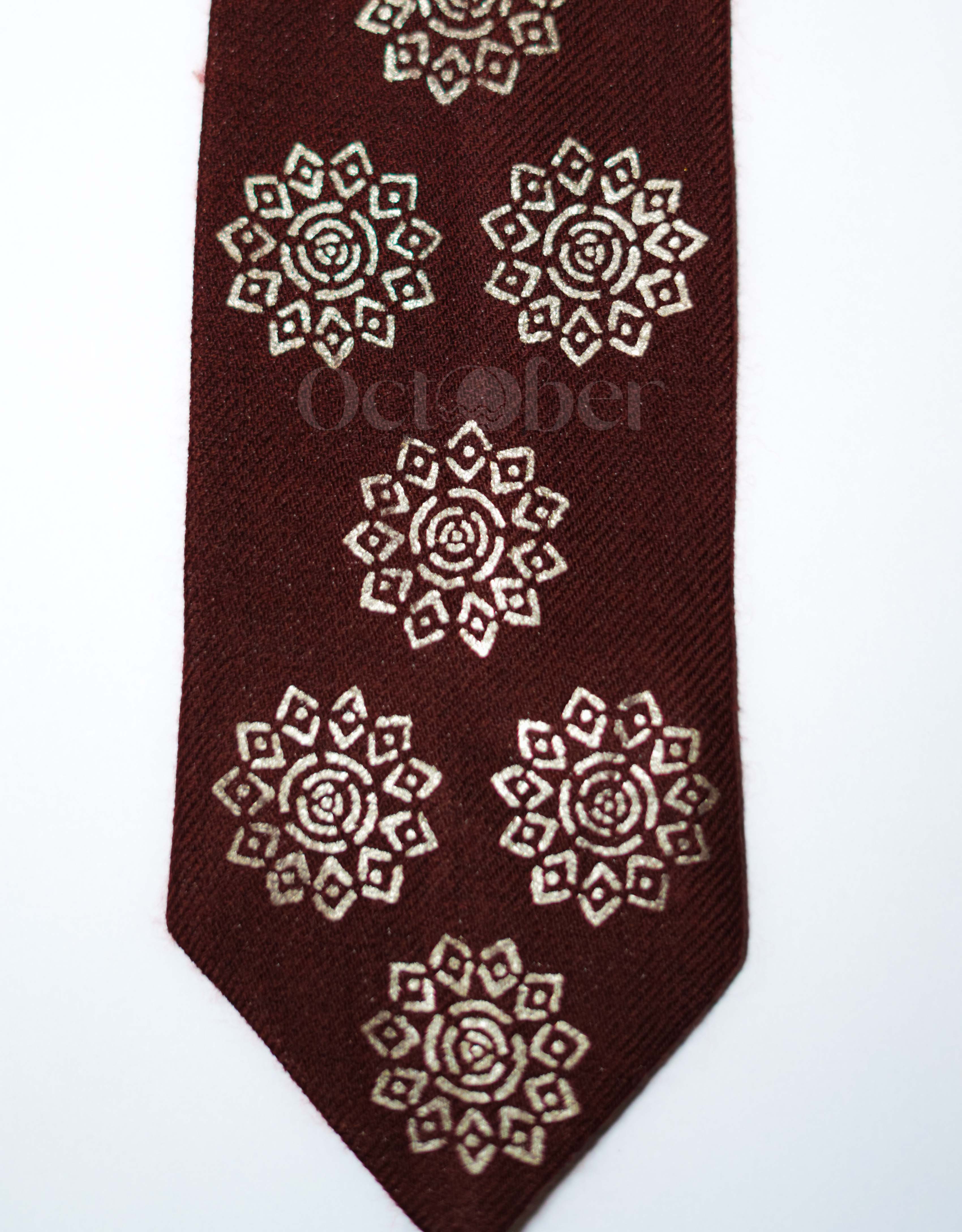 Maroon Pashmina Tie & Pocket Square Set