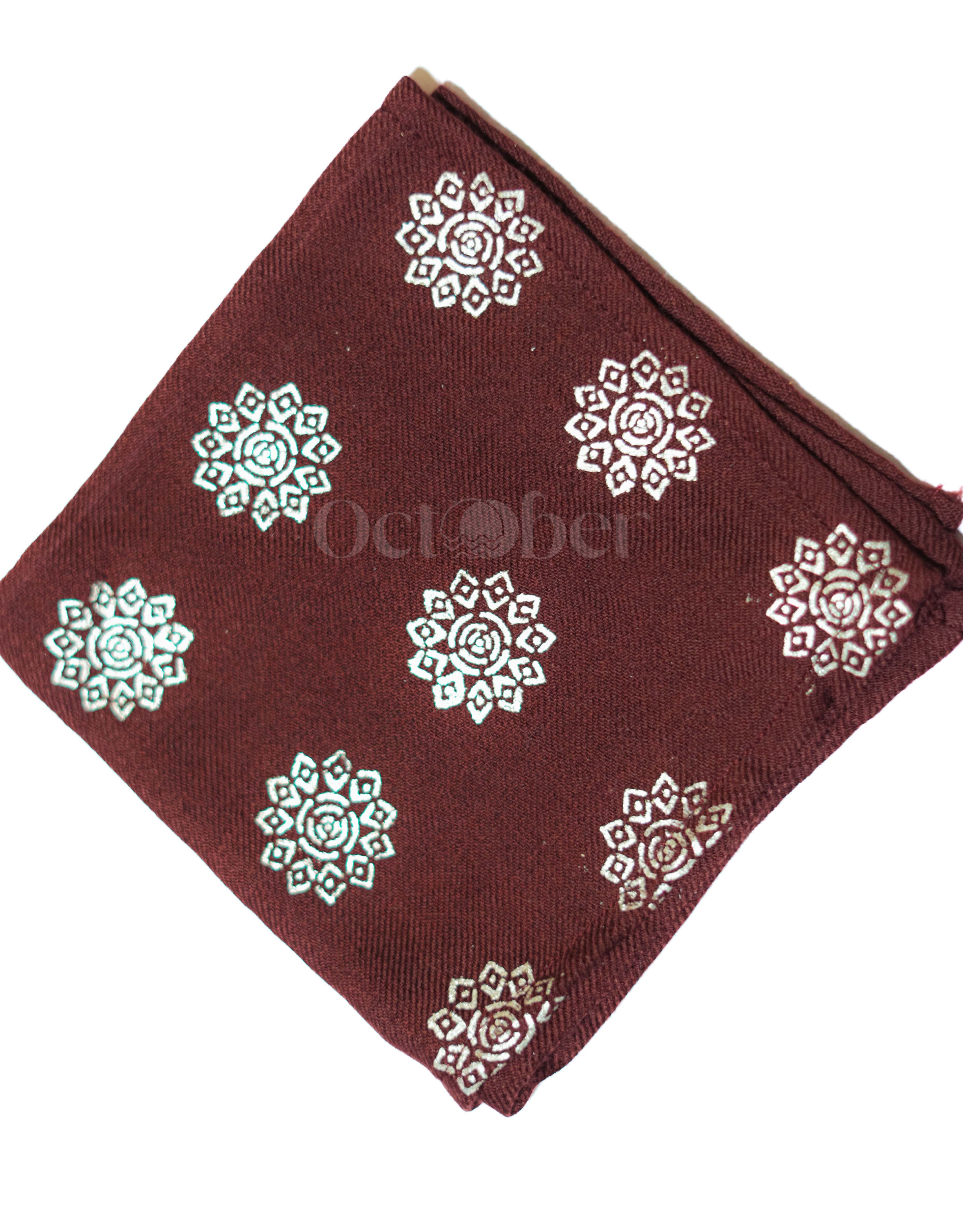 Maroon Pashmina Tie & Pocket Square Set